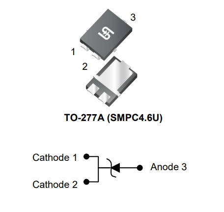 Application Circuit Diagram - Taiwan Semiconductor 1K5SMPC12APH to 1K5SMPC51APH TVS